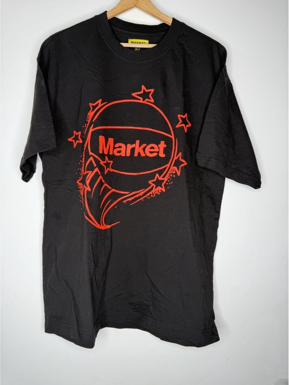 Market Studios Black Basketball T-Shirt Large Hypebeast NWOT (B130176)